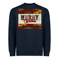 Navy merry Christmas sunflowers Heavyweight Sweatshirt - Jasminsmagicworld