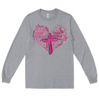Heather Grey jesus is love heart cross valentines day Long Sleeve Tee - MaliasSmallBusiness