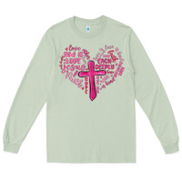 Matcha jesus is love heart cross valentines day Long Sleeve Tee - MaliasSmallBusiness