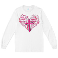 White jesus is love heart cross valentines day Long Sleeve Tee - MaliasSmallBusiness
