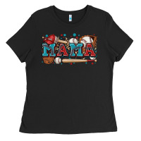 Black mama baseball Ladies Tee - Zillion Design Studio