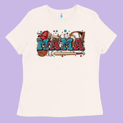 Mama Baseball Ladies Tee Designed By Zillion Design Studio