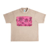 Distressed Breast Cancer Background Urban Heavy Tee | Teevron