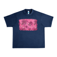 Navy Distressed breast cancer background Urban Heavy Tee - Jasminsmagicworld