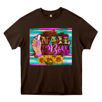 Chocolate Brown nail boss tumbler Heavy Core Tee - BarkalooDesign
