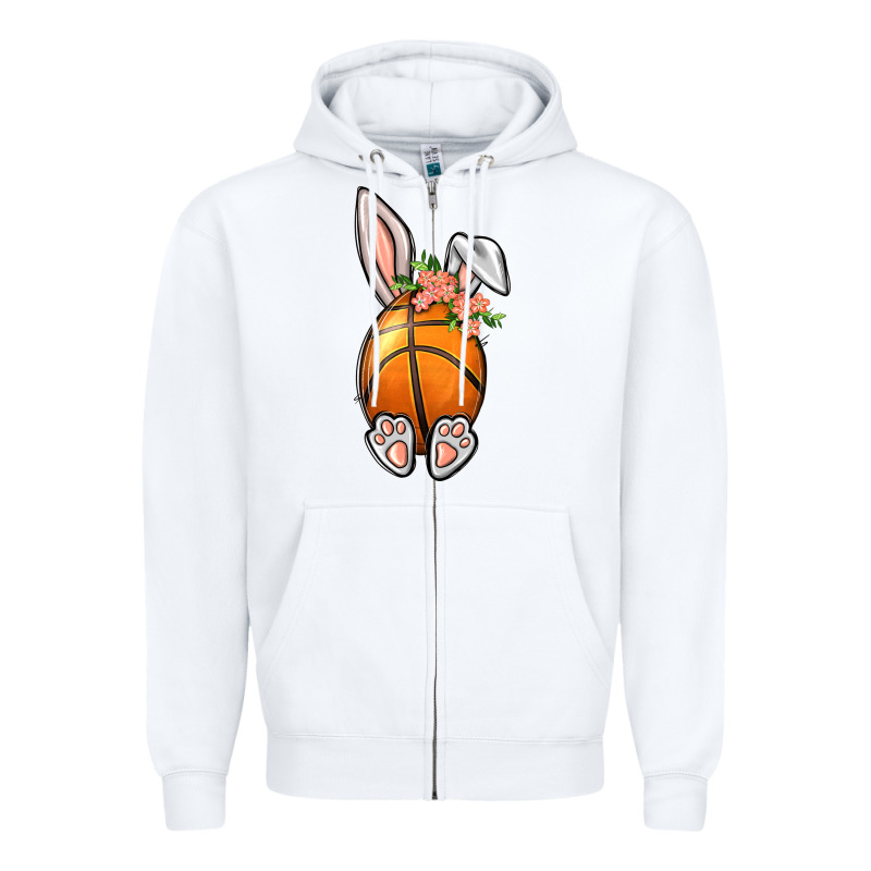 Basketball Easter Bunny Zipper Hoodie by BundleAndBundleShop | Teevron