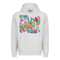 Dove Grey Hunny Bunny and egg Easter Premium Hoodie - NancyCooperArtShop
