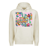 Oatmeal Heather Hunny Bunny and egg Easter Premium Hoodie - NancyCooperArtShop