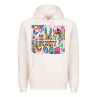 Pale Pink Hunny Bunny and egg Easter Premium Hoodie - NancyCooperArtShop