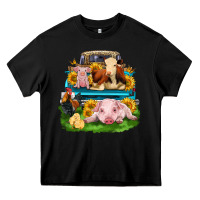 Black farm truck animals Heavy Core Tee - Zillion Design Studio
