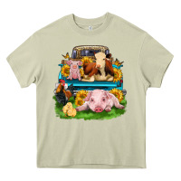 Mossy farm truck animals Heavy Core Tee - Zillion Design Studio