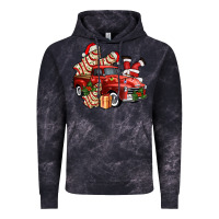 Cloud Black christmas tree cake with farm track and santa ado Vintage Hoodie - AdoDesignShop