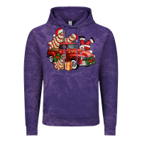 Cloud Purple christmas tree cake with farm track and santa ado Vintage Hoodie - AdoDesignShop