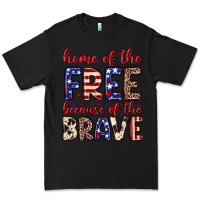 Black Home of the free because of the brave Premium Tee - Neo Western
