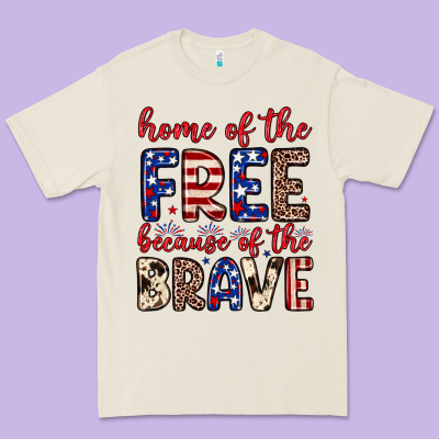 Home Of The Free Because Of The Brave Premium Tee Designed By Neo Western