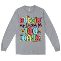 Heather Grey buggin my teacher for 100 days Long Sleeve Tee - MaliasSmallBusiness