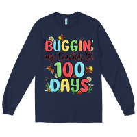 Navy buggin my teacher for 100 days Long Sleeve Tee - MaliasSmallBusiness