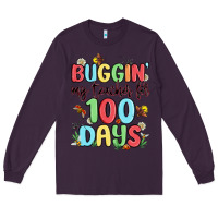 Plum buggin my teacher for 100 days Long Sleeve Tee - MaliasSmallBusiness