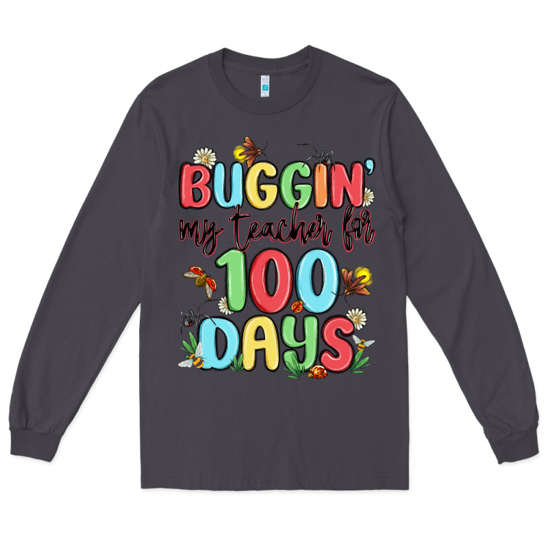 Buggin My Teacher For 100 Days Long Sleeve Tee by MaliasSmallBusiness | Teevron