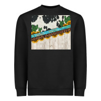 Black cowhide sunflowers cactus Heavyweight Sweatshirt - Jasminsmagicworld