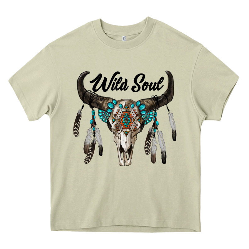 Wild Soul Boho Skull Heavy Core Tee by RanaPortraitStore | Teevron