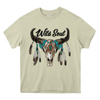 Mossy wild soul boho skull Heavy Core Tee - RanaPortraitStore