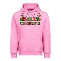 Fuchsia Pink merry christmas Urban Hoodie - OliviaCreatesArt