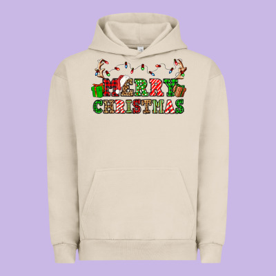 Merry Christmas Urban Hoodie Designed By Oliviacreatesart