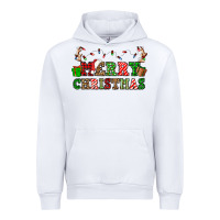 White merry christmas Urban Hoodie - OliviaCreatesArt