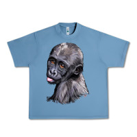 Pebble Blue Baby Gorilla Head Urban Heavy Tee - LillyAllenDesigns