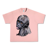 Salmon Baby Gorilla Head Urban Heavy Tee - LillyAllenDesigns