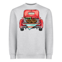 Heather Grey Christmas truck Heavyweight Sweatshirt - BarkalooDesign