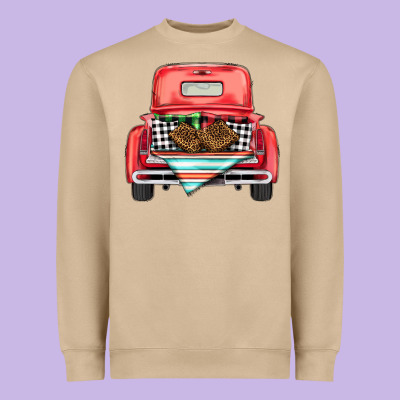 Christmas Truck Heavyweight Sweatshirt Designed By Barkaloodesign