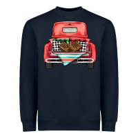 Navy Christmas truck Heavyweight Sweatshirt - BarkalooDesign