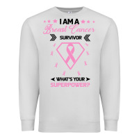 Dove Grey I am a Breast Cancer Survivor What is Your Superpower Premium Sweatshirt - Bettercallsaul