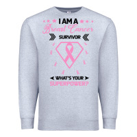 Heather Grey I am a Breast Cancer Survivor What is Your Superpower Premium Sweatshirt - Bettercallsaul