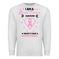 Oatmeal Heather I am a Breast Cancer Survivor What is Your Superpower Premium Sweatshirt - Bettercallsaul