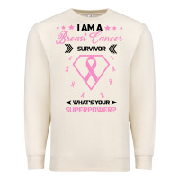 Sandshell I am a Breast Cancer Survivor What is Your Superpower Premium Sweatshirt - Bettercallsaul