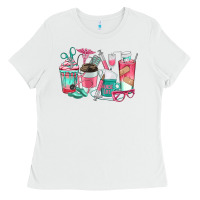 White nurse coffee cups Ladies Tee - texasbilliewilder