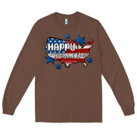 Chestnut happy memorial day usa Long Sleeve Tee - MaliasSmallBusiness