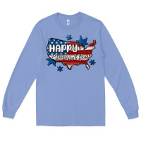 Colony Blue happy memorial day usa Long Sleeve Tee - MaliasSmallBusiness