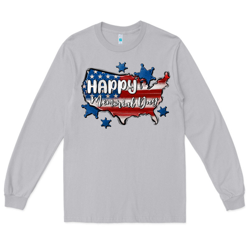 Happy Memorial Day Usa Long Sleeve Tee by MaliasSmallBusiness | Teevron