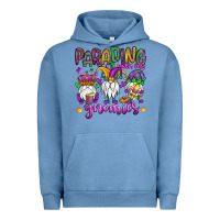 Pigment Pebble Blue parading with my gnomies Urban Hoodie - OliviaCreatesArt