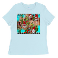 Baby Blue ho ho ho gnome Ladies Tee - JahusDesignShop