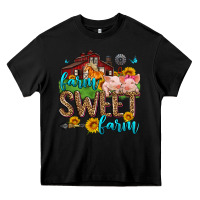 Black farm sweet farm Heavy Core Tee - Zillion Design Studio