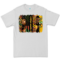 Dove Grey juneteenth brush stroke Premium Tee - HRA Design Shop