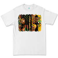 White juneteenth brush stroke Premium Tee - HRA Design Shop