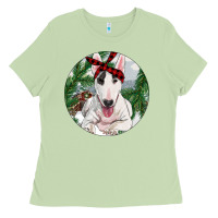 Matcha bull terrier and farm Ladies Tee - RanaPortraitStore