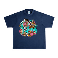 Navy race sunflower patches Urban Heavy Tee - AdoDesignShop