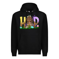 Black Hop rabbit Premium Hoodie - NancyCooperArtShop